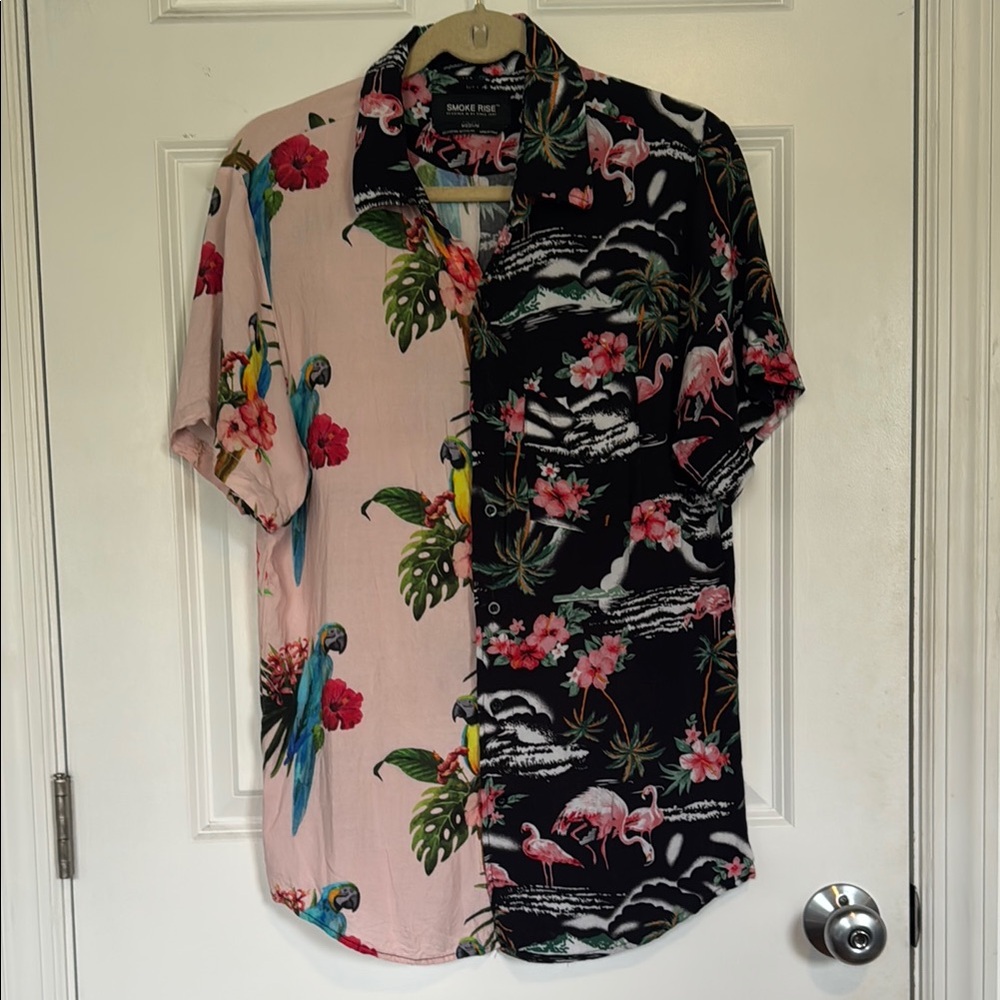 Vintage Smoke Rise NY Men's Hawaiian Shirt Sz M